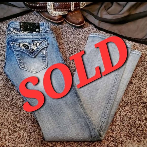 Miss Me Women's Blue Jeans Boot Cut size 25 - Picture 1 of 5